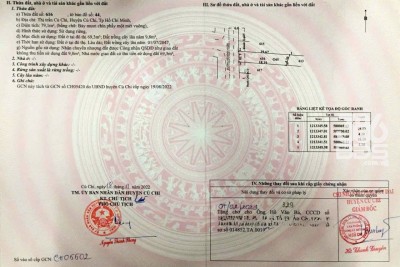 Bán 2 lô đất thổ cư mặt tiền Đỗ Đình Nhân, thị trấn Củ Chi dt 76m2 giá 2,35 tỷ 1 lô