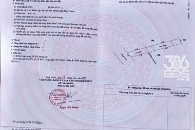 Bán gấp nền đất 260m2 mặt tiền ĐT 756 thị xã Chơn Thành - Bình Phước giá giảm 50% chỉ còn 650 triệu