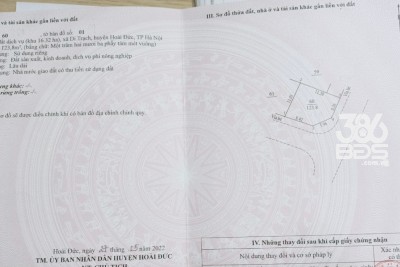 Cần bán nhanh lô đất dịch vụ Di Trạch khu 16.32ha khu đô thị Hinode Royal Park