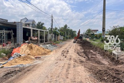 Nhà mặt tiền đường số 2, xã Hòa Khánh Đông, huyện Đức Hòa dt 124m2 3pn 1wc giá 1,35 tỷ