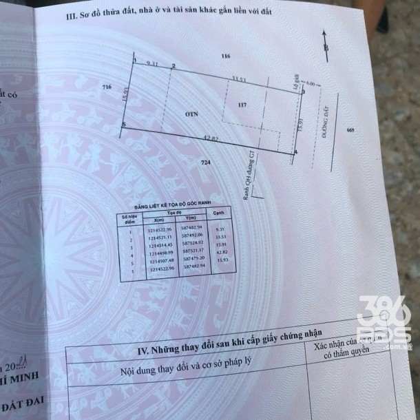 681m2 đất mặt tiền đường nhựa xã Tân Thạnh Tây, Củ Chi có 300m2 thổ giá 7,8 tỷ-3