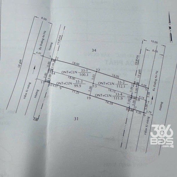 4 nền thổ cư đường An Hạ, xã Phạm Văn Hai, Bình Chánh dt 100m2 giá 9 tỷ-4