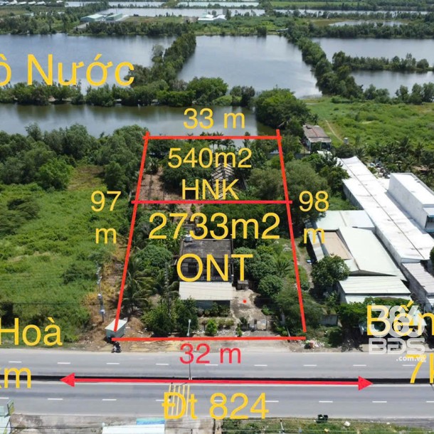 3273m2 đất mặt tiền ĐT 824 xã Lương Hòa, Bến Lức, Long An giá 35 tỷ-5