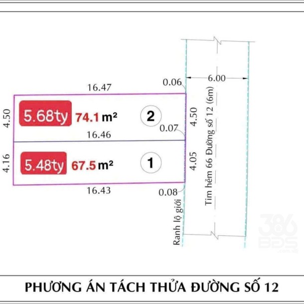 2 nền thổ cư 1/ đường số 12, Bình Hưng Hòa giá 5,48 tỷ và 5,68 tỷ-3