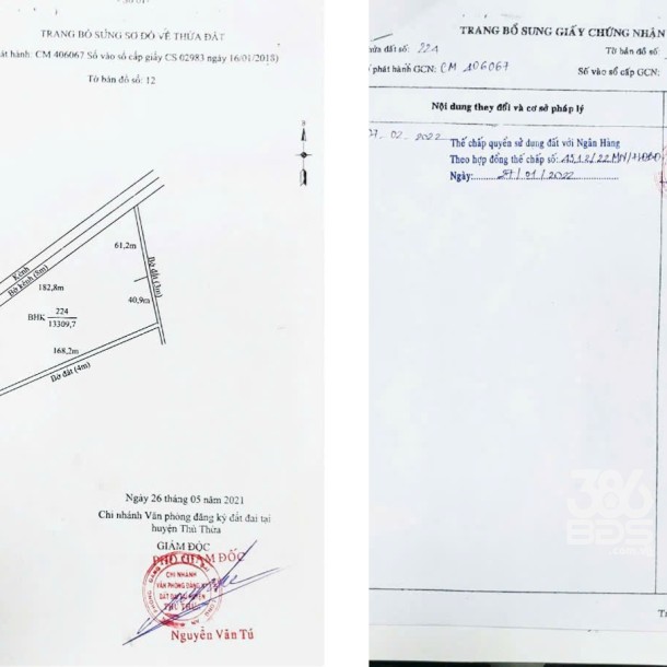 Bán đất vườn mặt tiền kênh ở Thù Thừa tổng dt 13.309m2 giá 7,8 tỷ-6