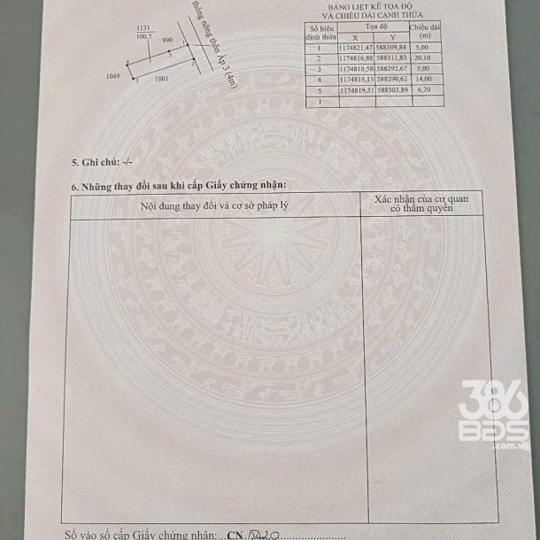 Bán 2 lô thổ cư xã Long Khê , Cần Đước dt 101,5m2 đường beton 5m giá giảm còn 1,15 tỷ / lô-3