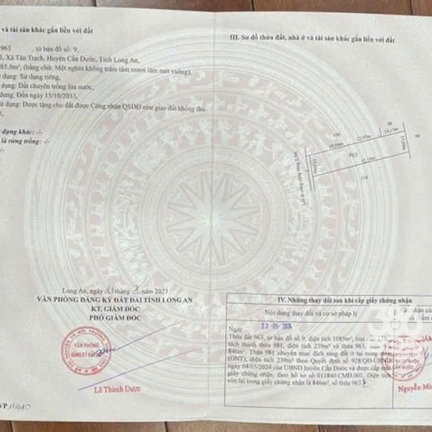 Bán đất xã Tân Trạch , Cần Đước tdt 1085m2 ( 239m2 thổ cư) thích hợp xây biệt thự, nhà vườn giá 2,45 tỷ-1